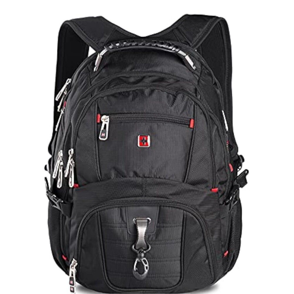 Waterproof 15.6 Inch Laptop Backpack Men USB Charging Swisswin SA8112 Swissgear